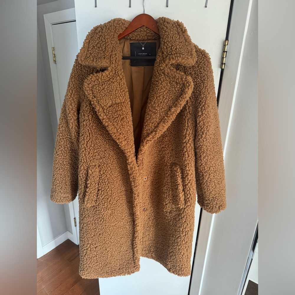 Lucky Brand Teddy Faux Fur Coat Women’s Medium